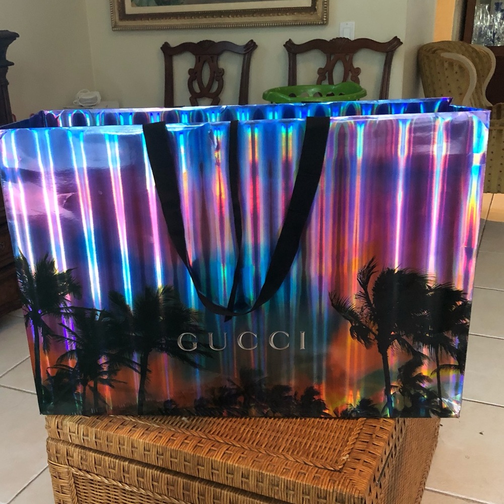 Gucci hologram large shopping bag